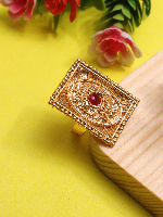 Elegant Matt Rajvadi Plated Ring for Girls and Women